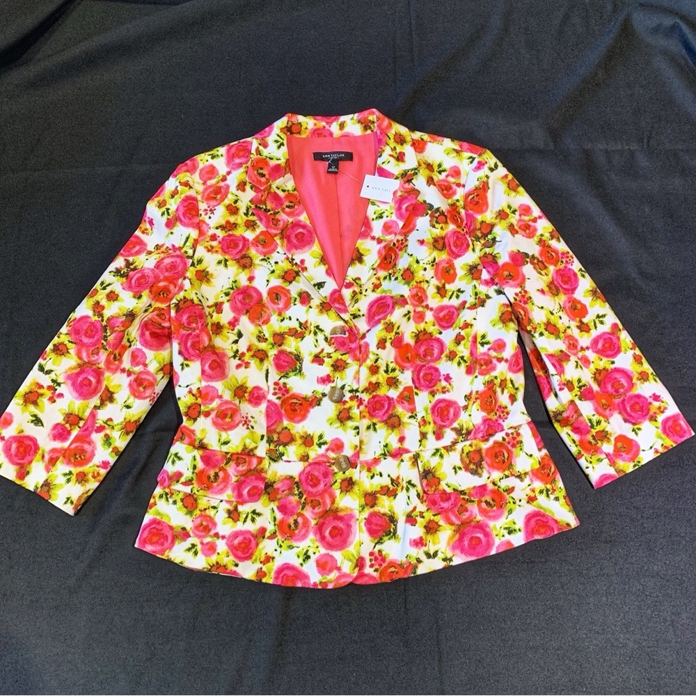 Ann Taylor Vibrant Floral Blazer